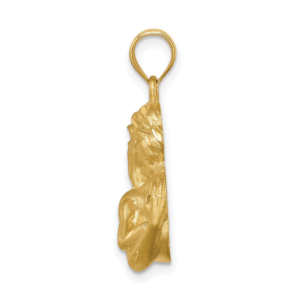14k Yellow Gold Pendant Featuring Mother Holding , Symbol of Maternal Love