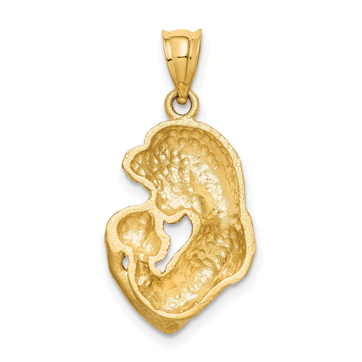 14k Yellow Gold Pendant Featuring Mother Holding , Symbol of Maternal Love