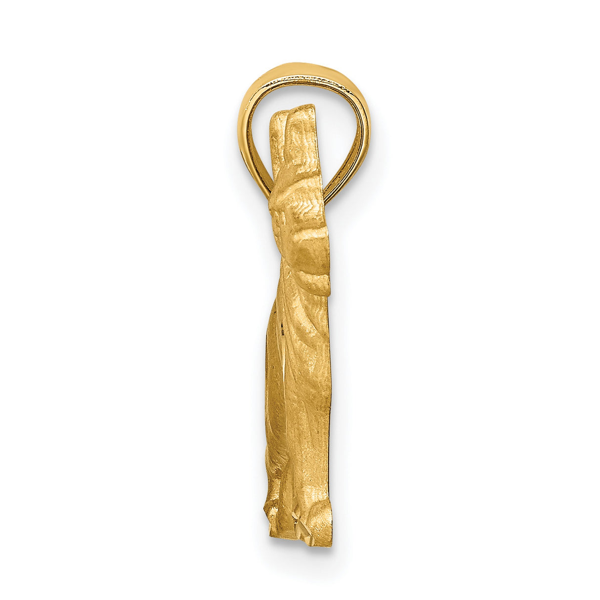 14k Yellow Gold German Shepherd Pendant, Dog Silhouette Charm, Loyalty and Protection Theme