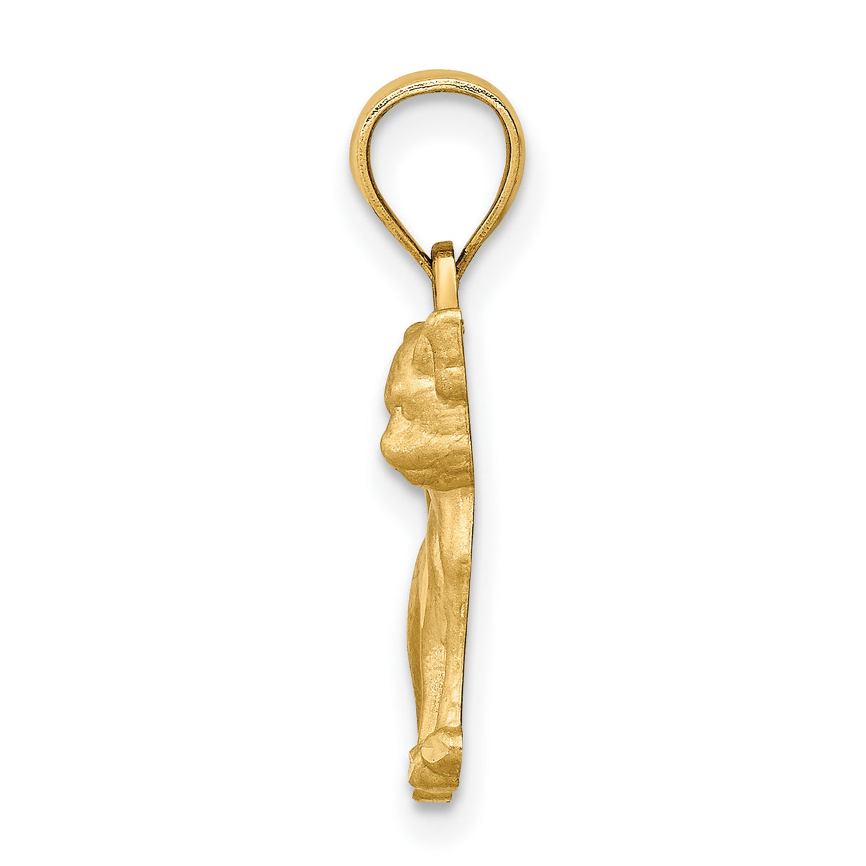 14k Yellow Gold Chihuahua Dog Pendant, Detailed Pet Charm for Dog Lovers