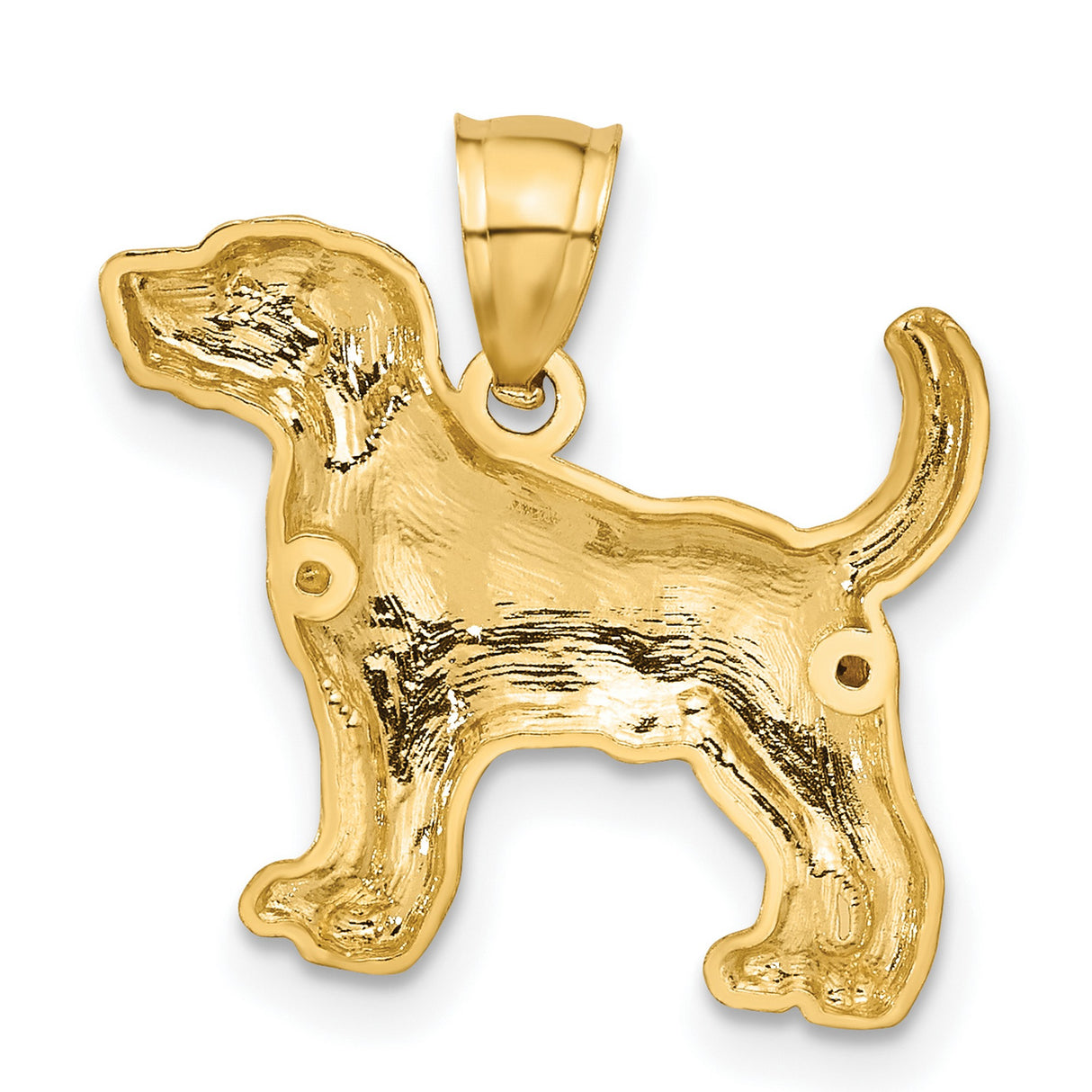 14k Yellow Gold Labrador Retriever Pendant, Dog Silhouette Charm, Animal Jewelry for Pet Lovers