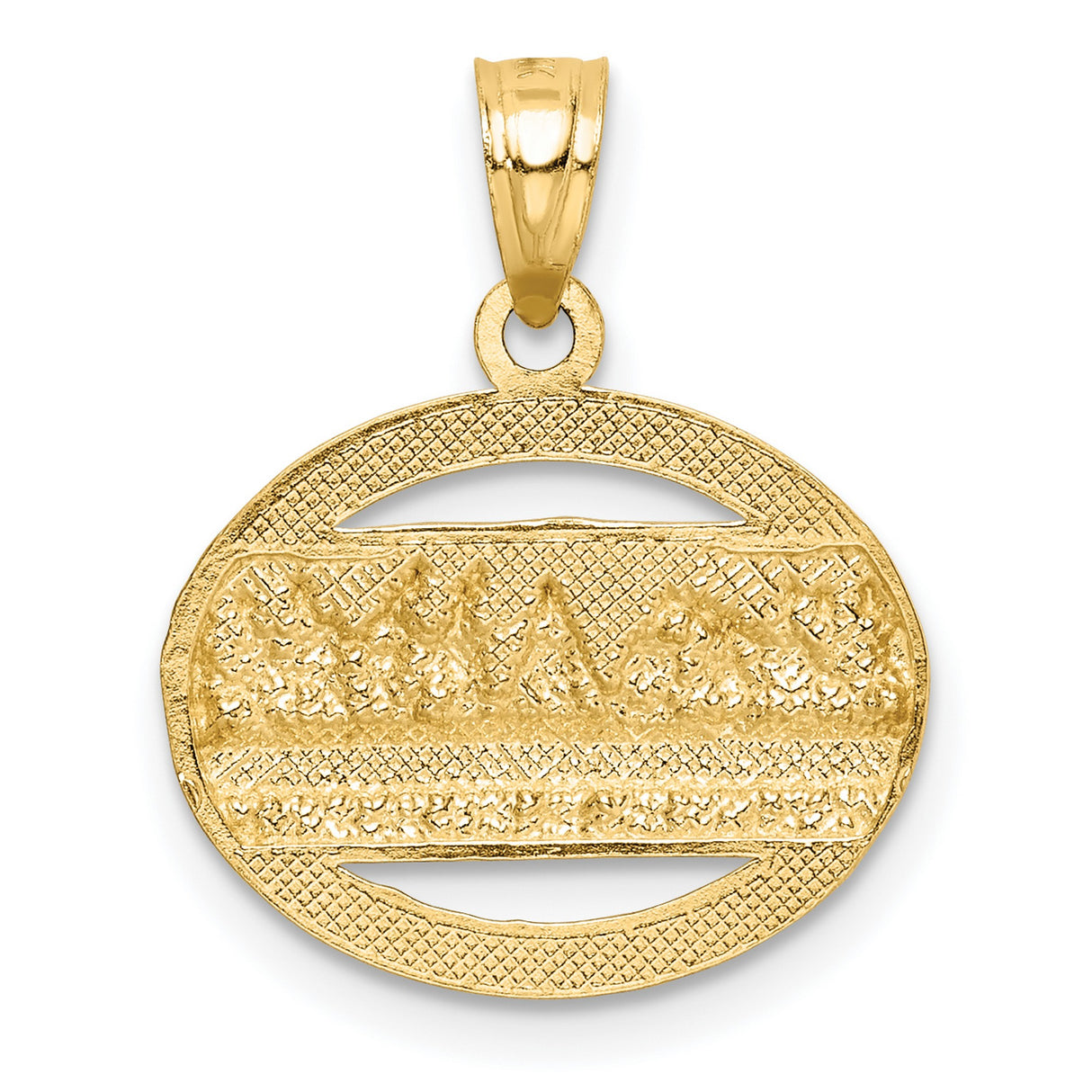 14k Multi-Tone Gold Last Supper Pendant, Christian Religious Design for Men