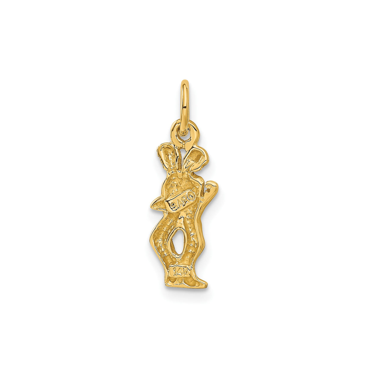 14k Yellow Gold Gemini Zodiac Pendant with Twin Mirror Design and Satin Finish