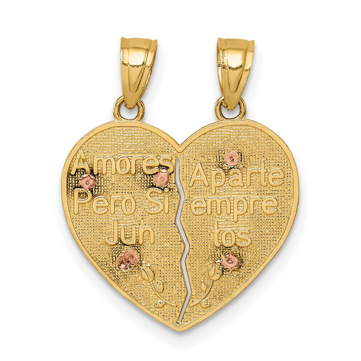 14k Multi-Tone Gold Crucifix Cross Pendant with Virgin Mary Guadalupe for Men and Women