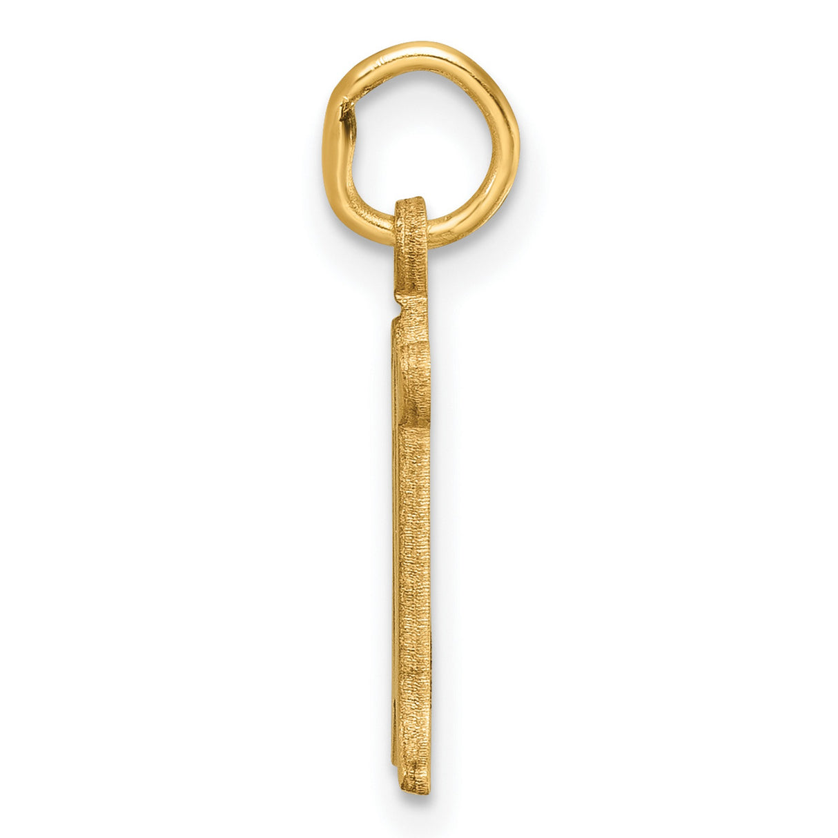 14k Yellow Gold Letter R Pendant, Decorative Script Monogram Charm