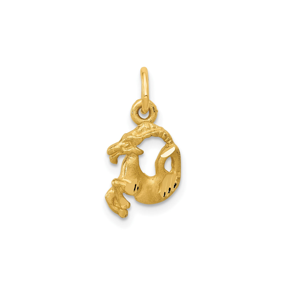 14k Yellow Gold Scorpio Zodiac Pendant with Scorpion Design, Astrology Talisman Charm