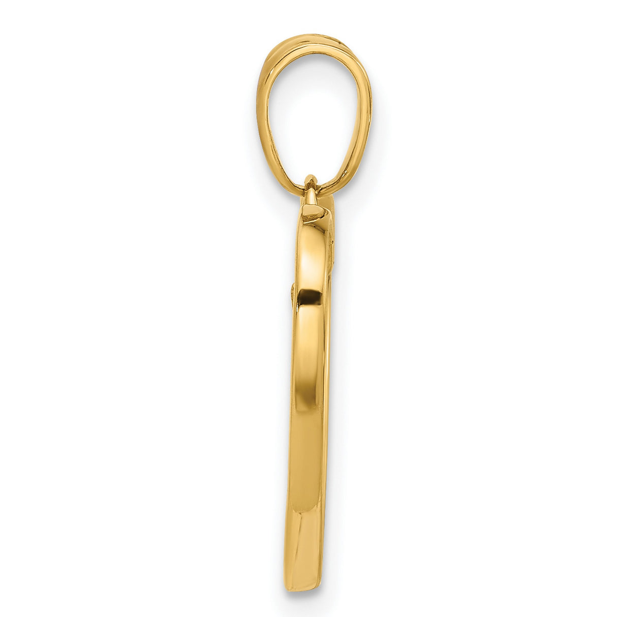 14k Tri-Tone Gold Tree of Life Pendant with Heart-Shaped Leaves and Rhodium Accents