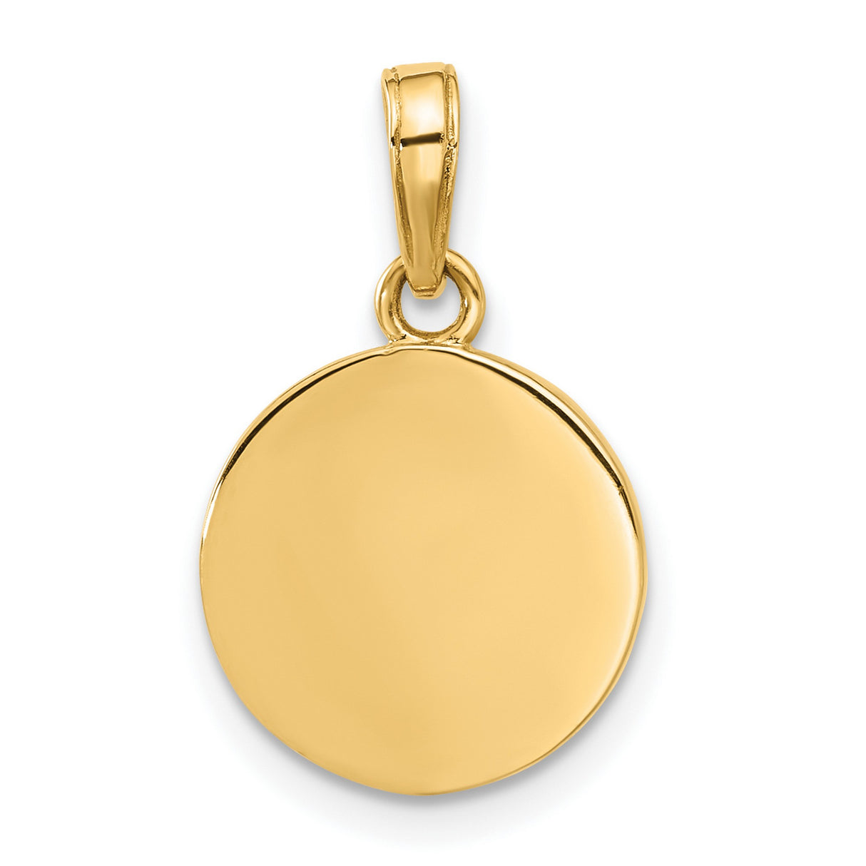 14k Yellow Gold Pendant, Pink Enamel Baby Footprint Design, Its a Girl Charm for Moms