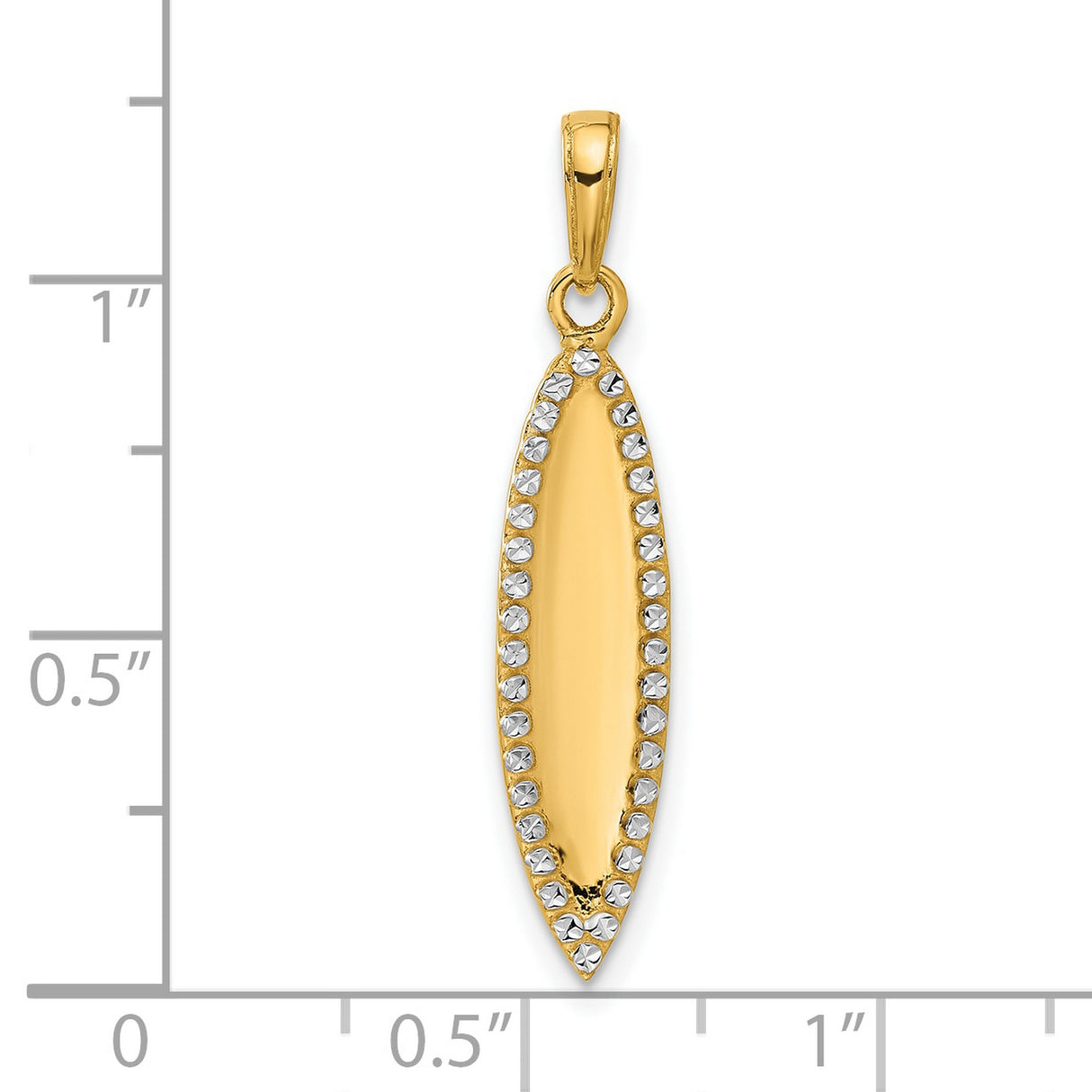 14k Multi-Tone Gold Marquise Pendant with Faceted Rhodium Bead Detail, Minimalist Layering Design