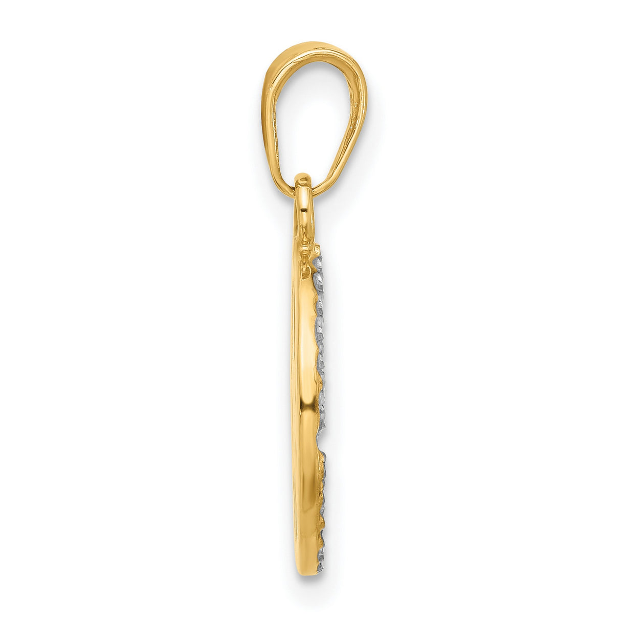 14k Multi-Tone Gold Compass Rose Pendant with Diamond Cut Accents, Nautical Theme for Women