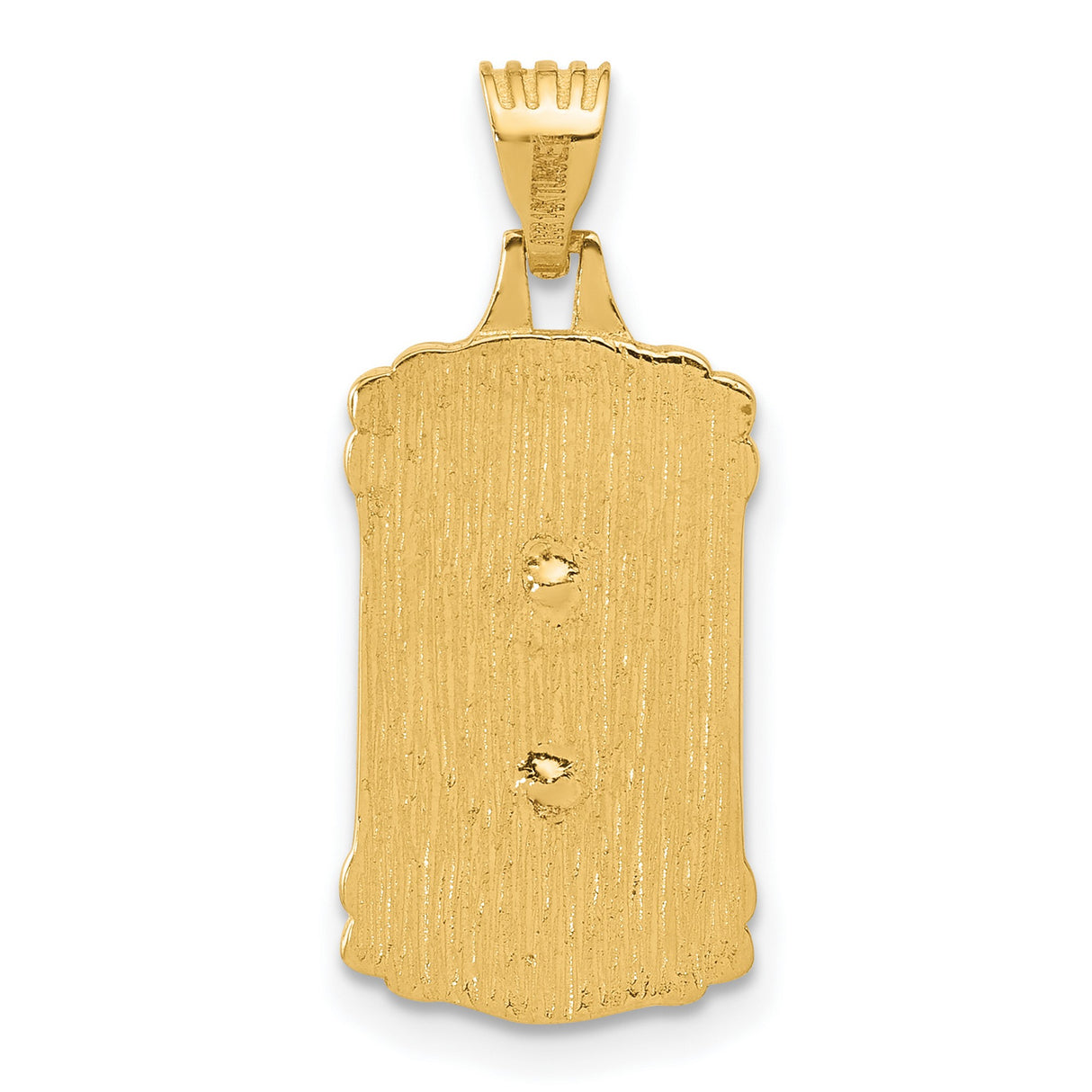 14k Yellow Gold Jesus Pendant with Crown of Thorns, Christian Religious Charm for Men