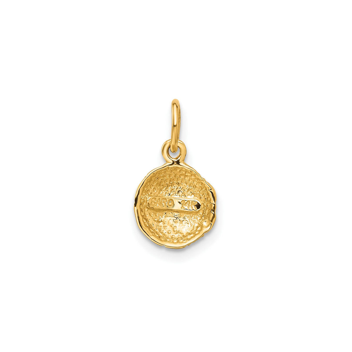 14k Yellow Gold Soccer Ball Charm Pendant, Textured Sports Design for Women or Unisex Wear
