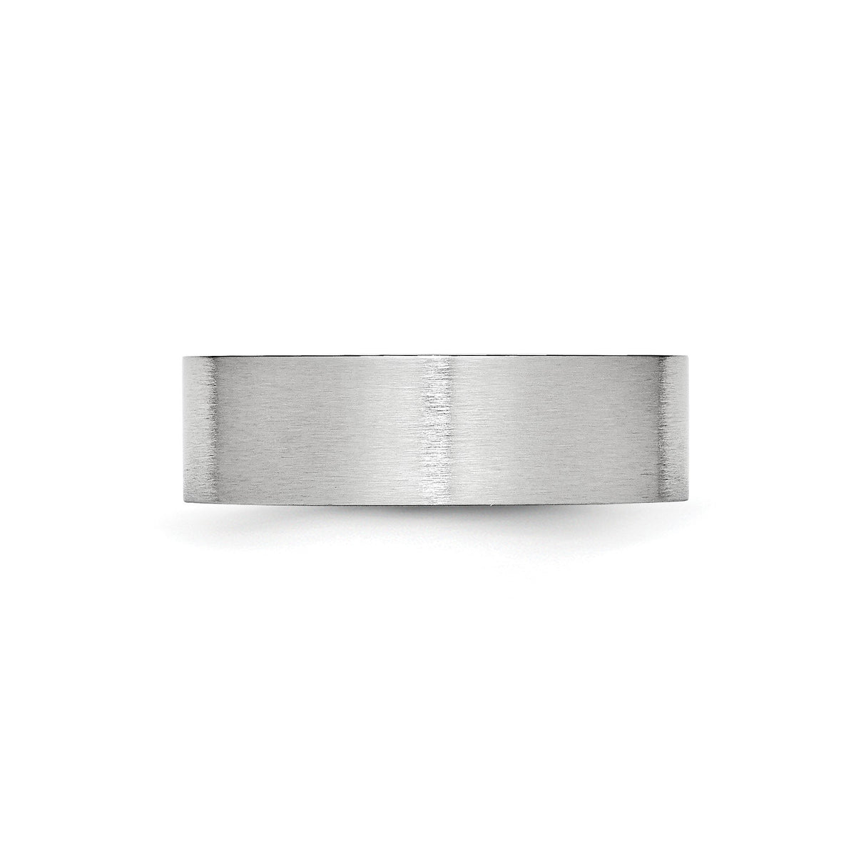 Satin, Flat wedding band ring detail view