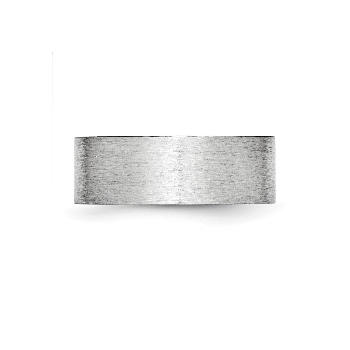 Satin, Flat wedding band ring detail view