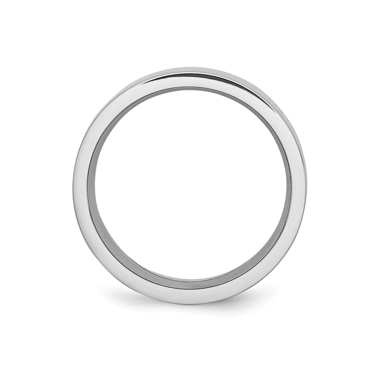 Flat wedding band ring alternate angle