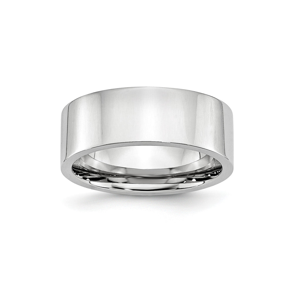 Flat wedding band ring