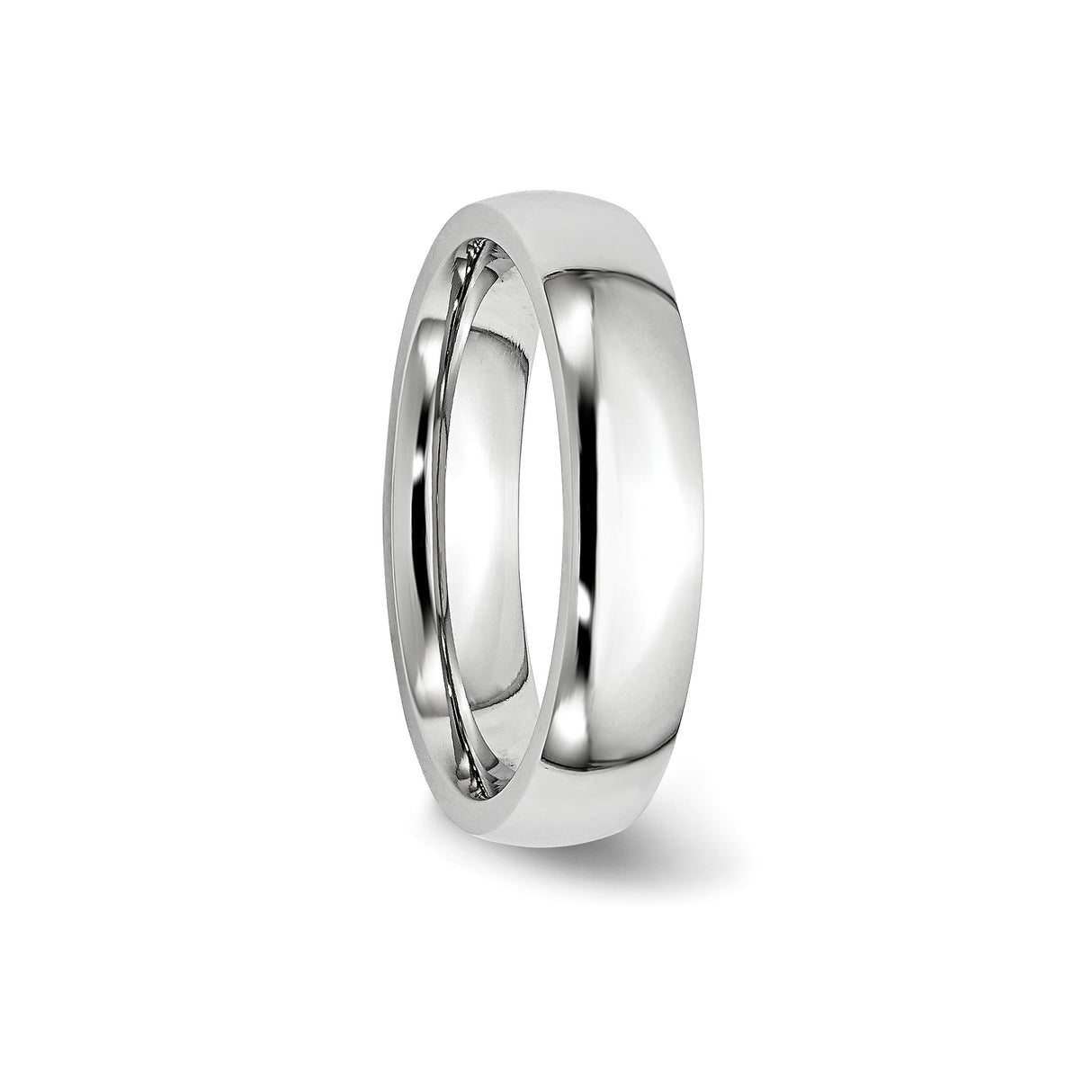 Domed wedding band ring detail view