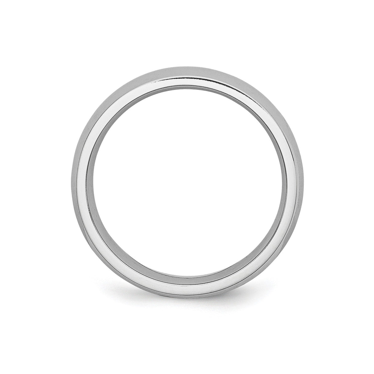 Domed wedding band ring alternate angle