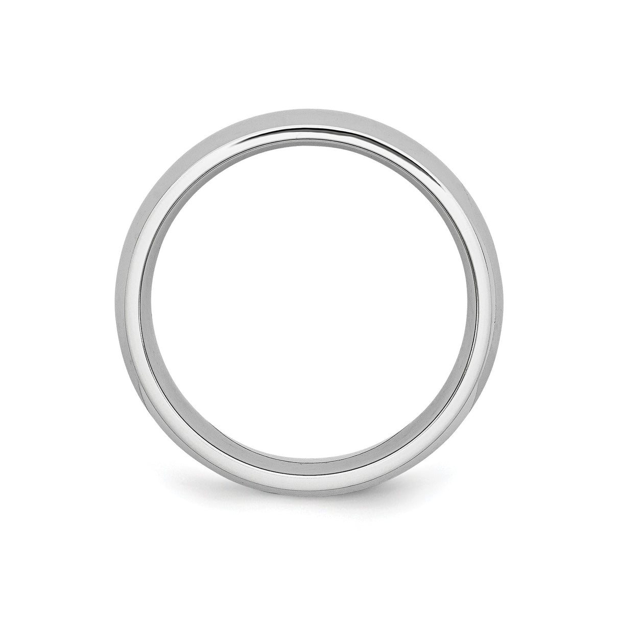Domed wedding band ring alternate angle