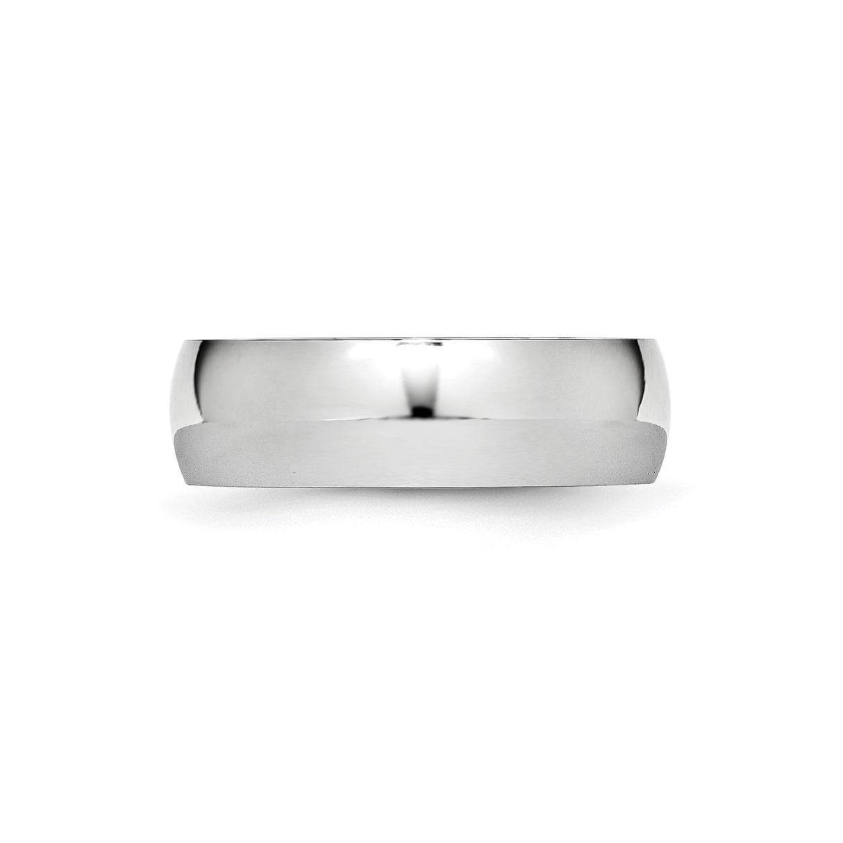 Domed wedding band ring detail view