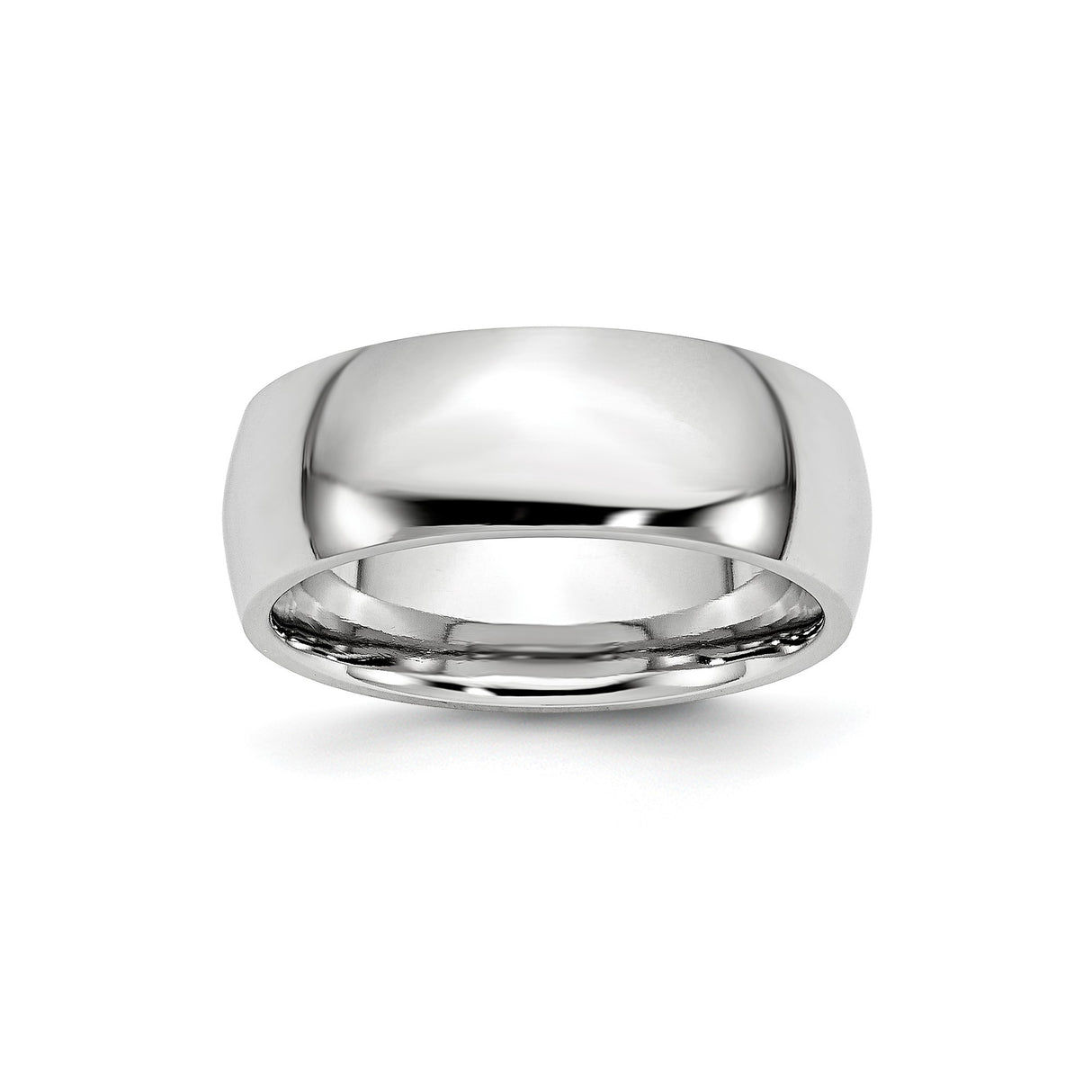Domed wedding band ring