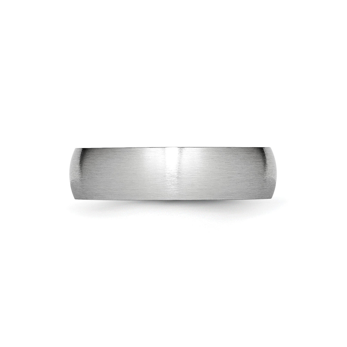 Satin, Domed wedding band ring detail view