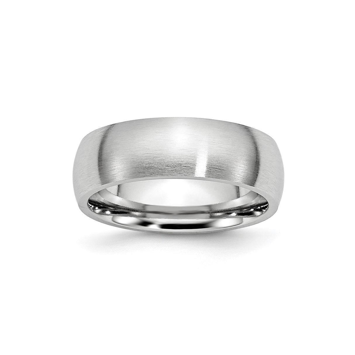 Satin, Domed wedding band ring
