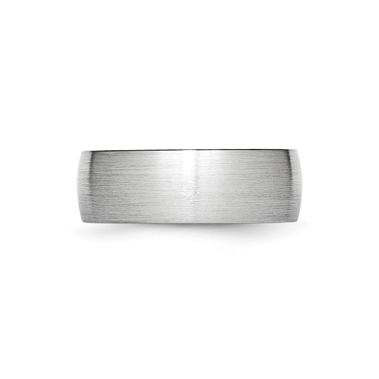Satin, Domed wedding band ring detail view