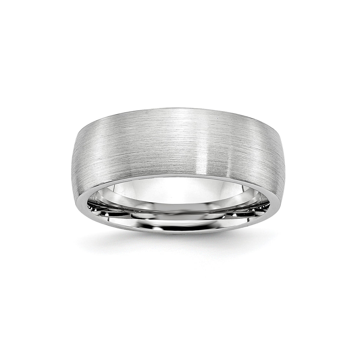 Satin, Domed wedding band ring