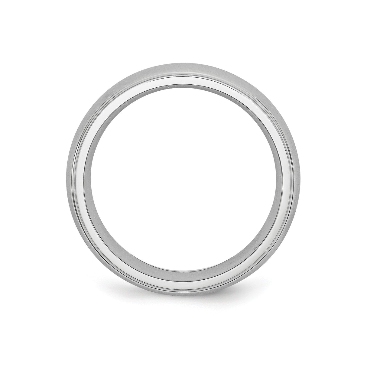 Satin wedding band ring alternate angle