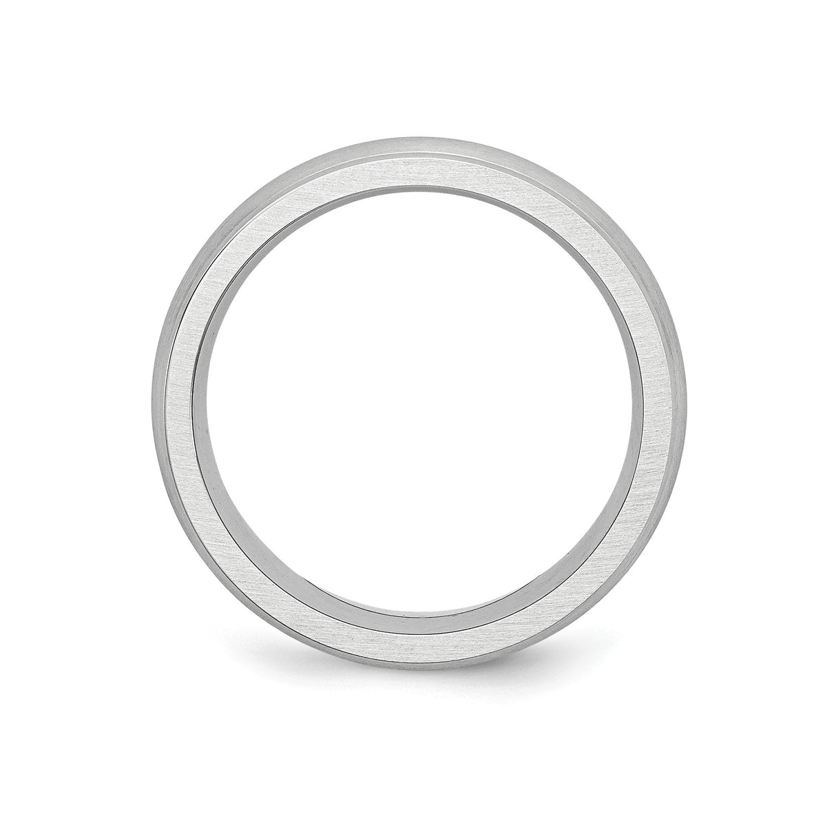 Satin wedding band ring alternate angle