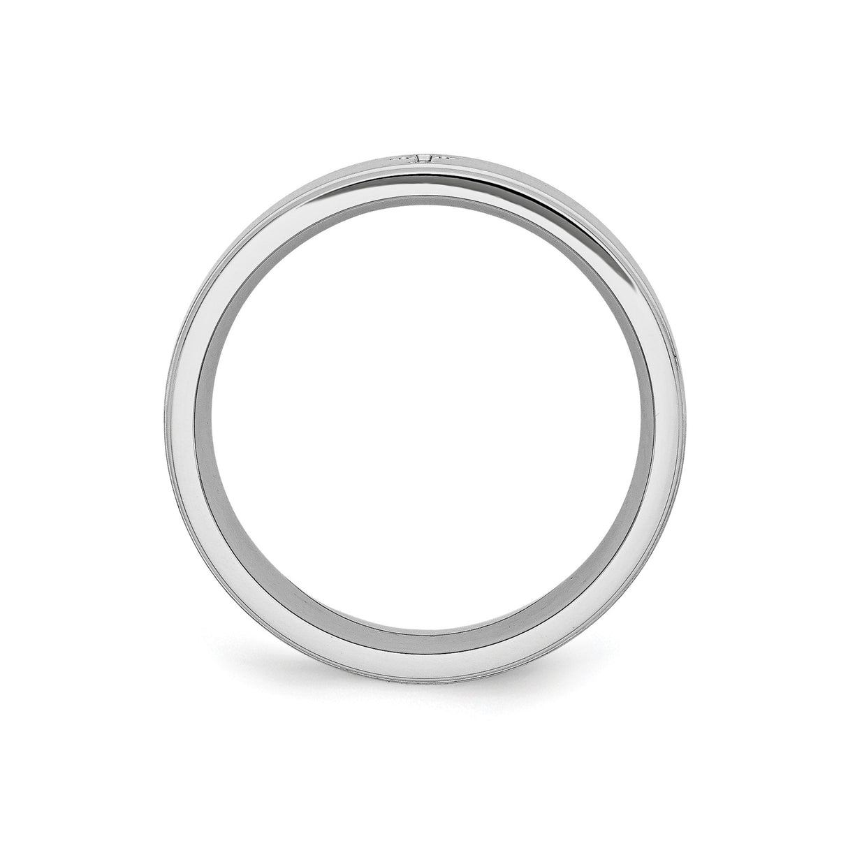 Satin wedding band ring alternate angle