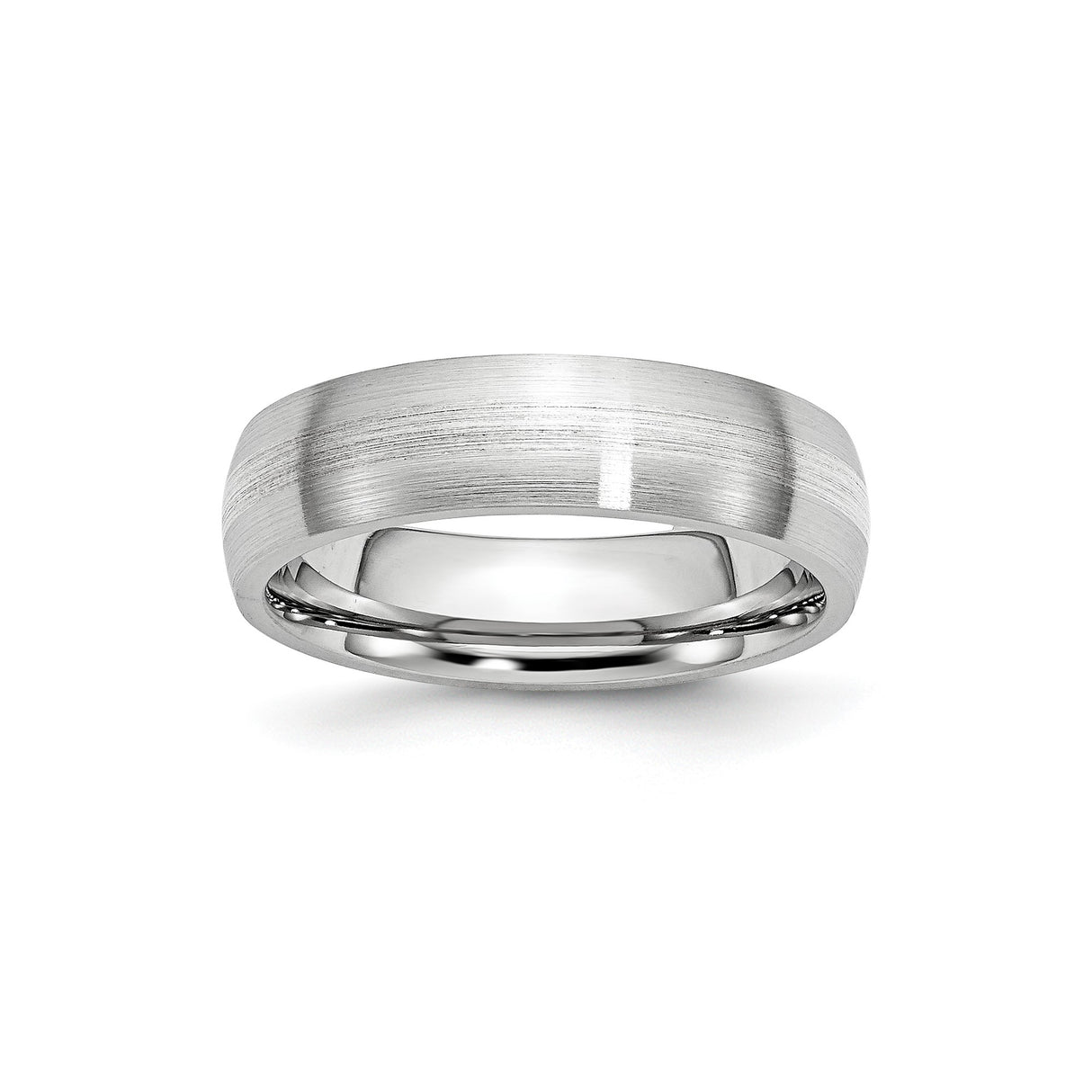 Satin wedding band ring