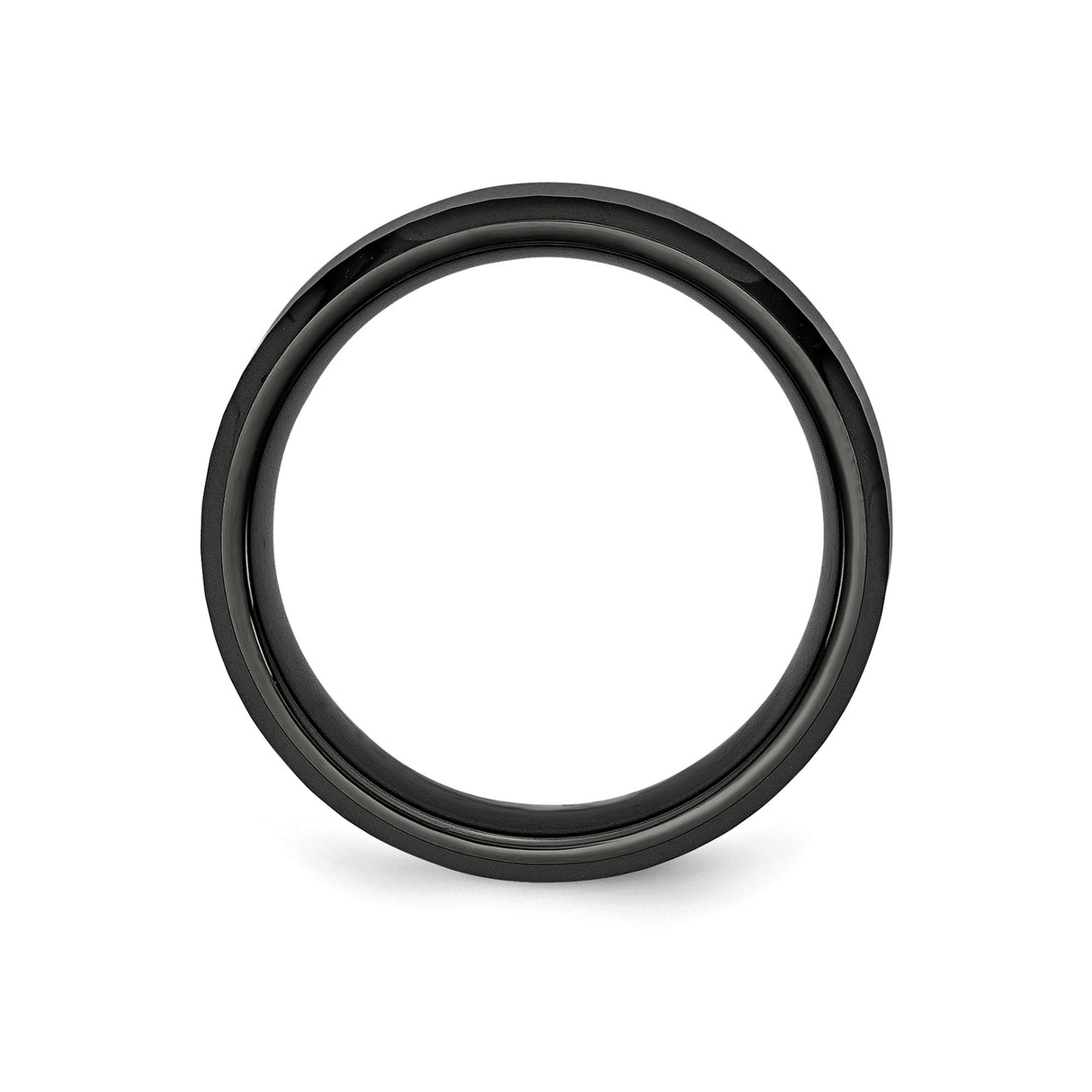 Beveled Edge wedding band ring alternate angle