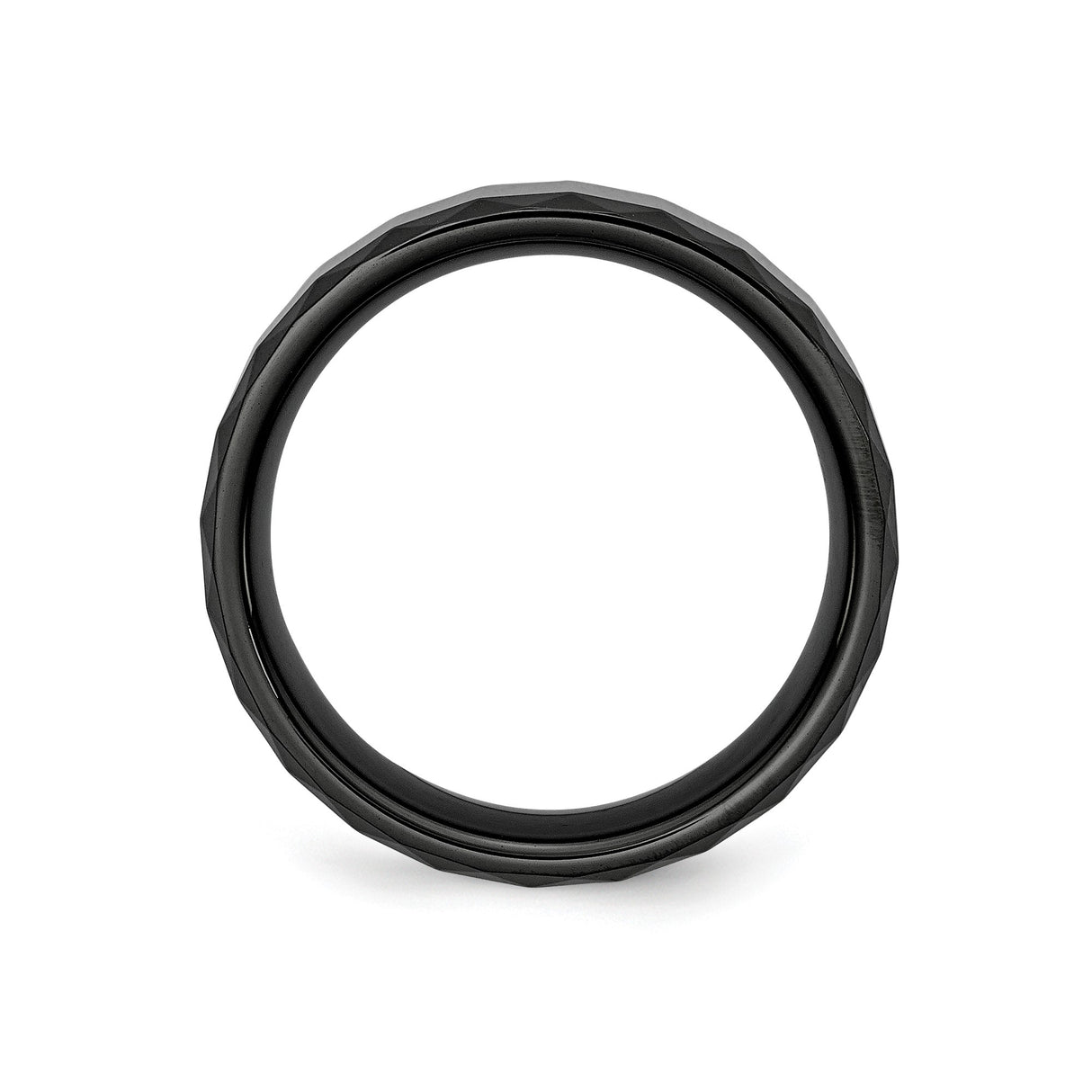 Beveled Edge wedding band ring alternate angle