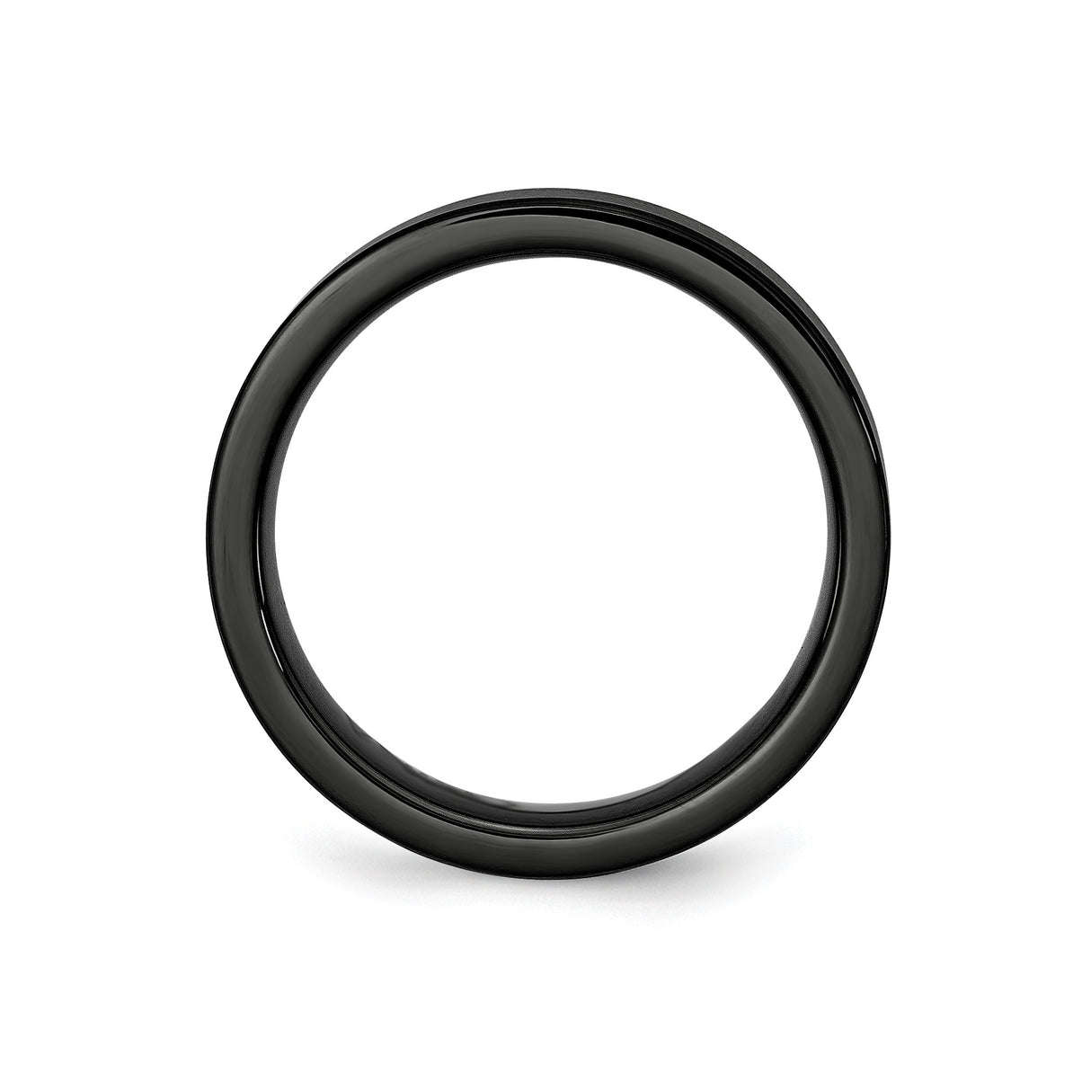 Brushed, Flat wedding band ring alternate angle