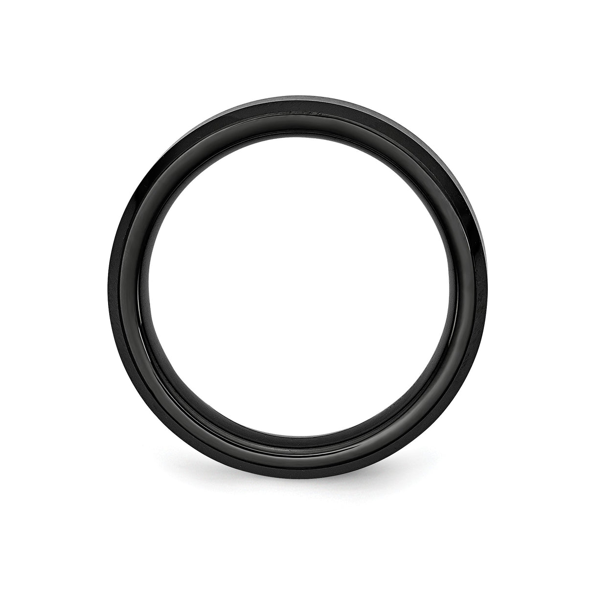 Beveled Edge, Brushed wedding band ring alternate angle