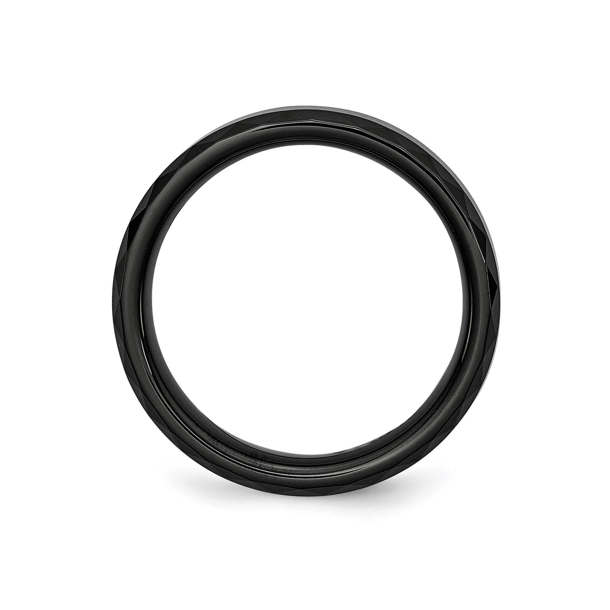 Beveled Edge wedding band ring alternate angle