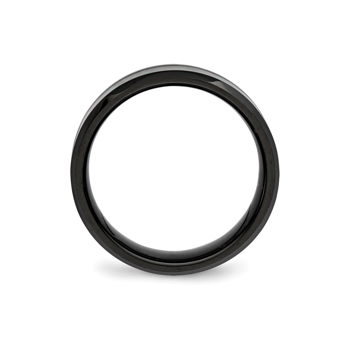 Beveled Edge wedding band ring alternate angle