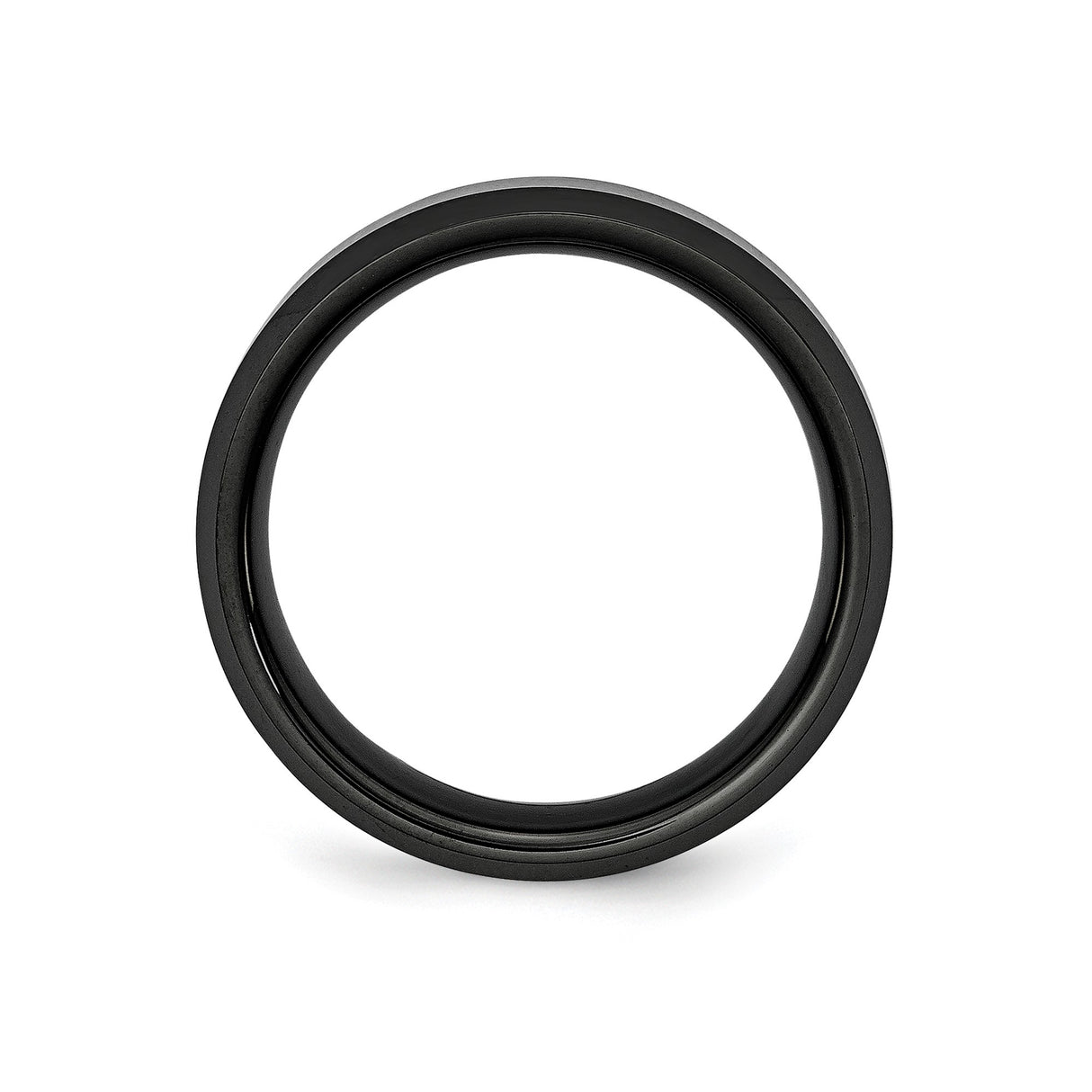 Beveled Edge, Brushed wedding band ring alternate angle
