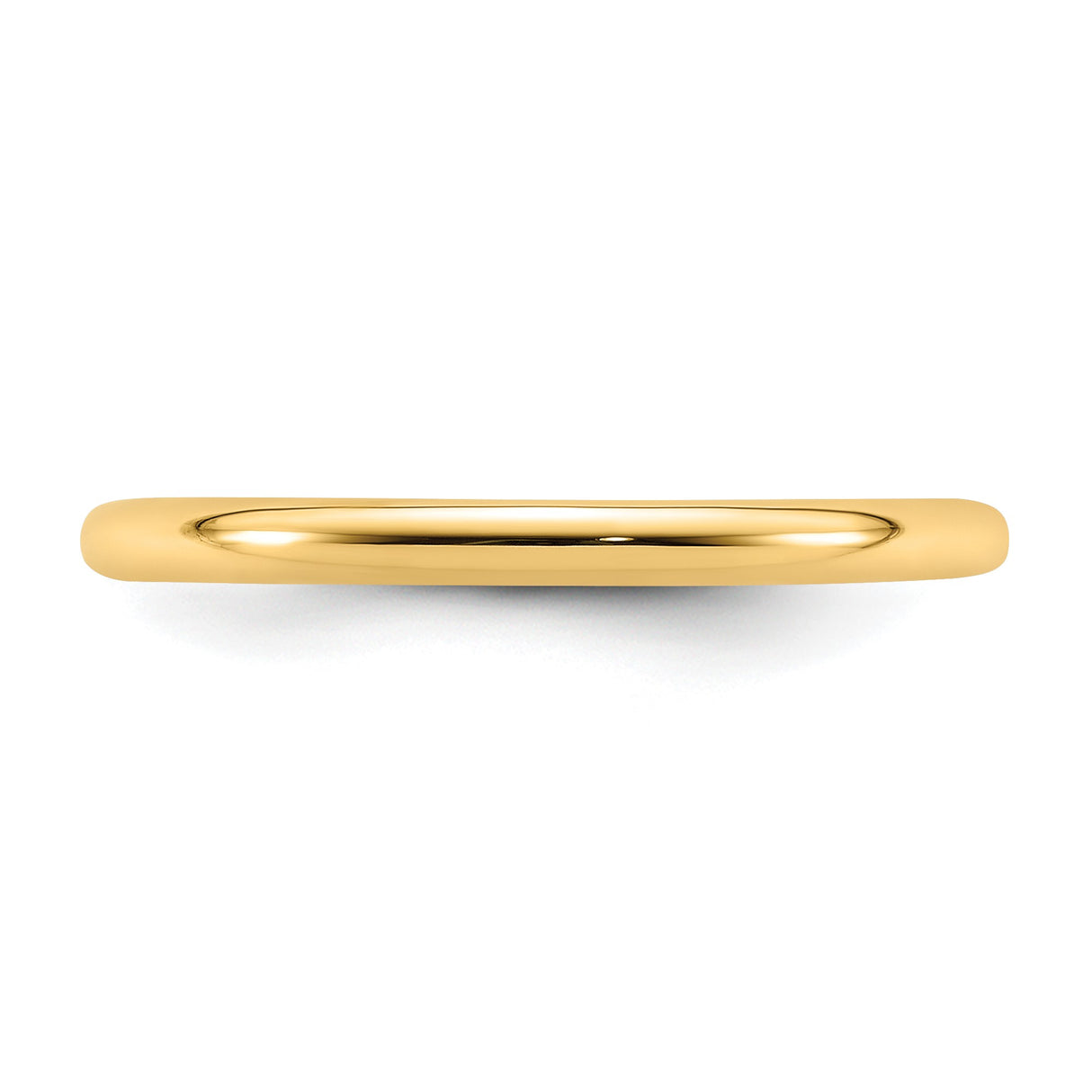 14k Yellow Gold Comfort Fit wedding band ring detail view