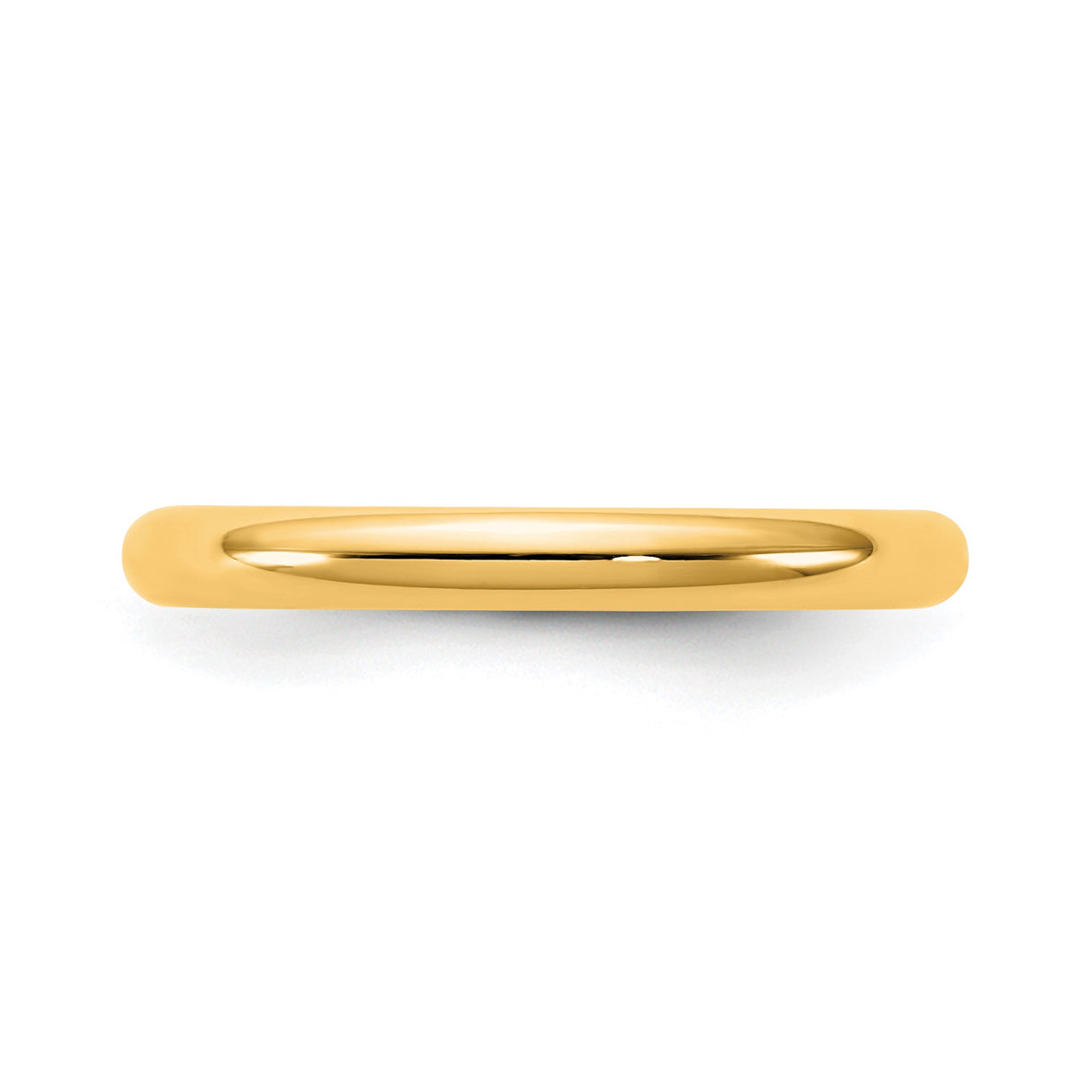 14k Yellow Gold Comfort Fit wedding band ring detail view