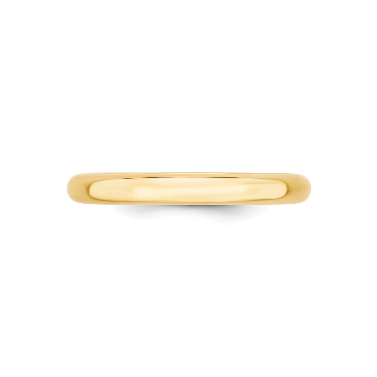 14k Yellow Gold Comfort Fit wedding band ring detail view