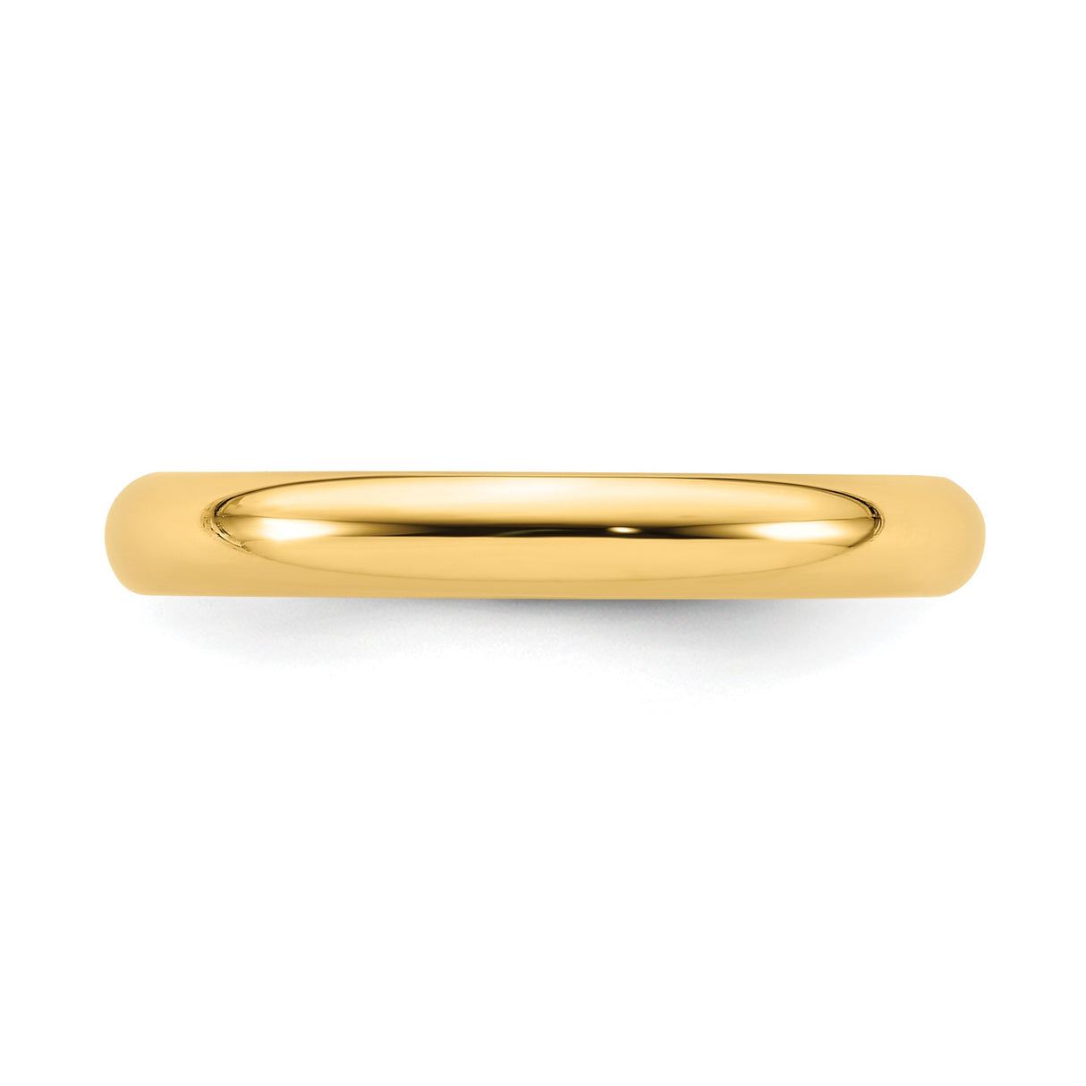 14k Yellow Gold Comfort Fit wedding band ring detail view