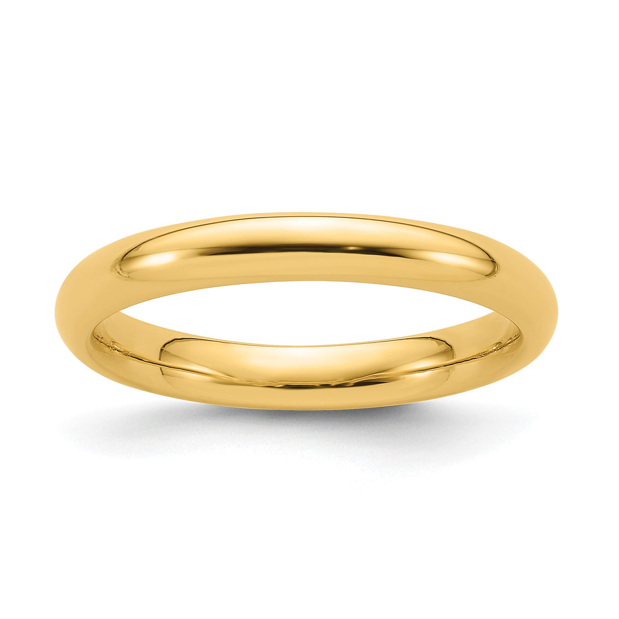 14k Yellow Gold Comfort Fit wedding band ring