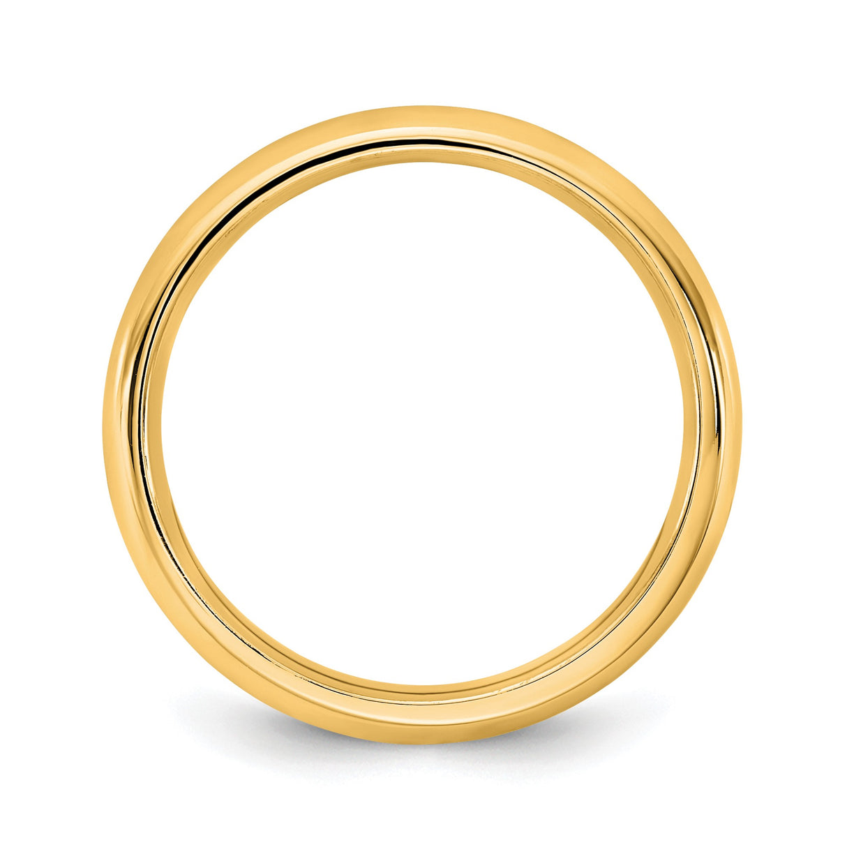 14k Yellow Gold Comfort Fit wedding band ring alternate angle