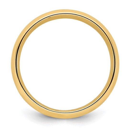 14K Yellow Gold Comfort-Fit Wedding Band, Solid Classic 5mm