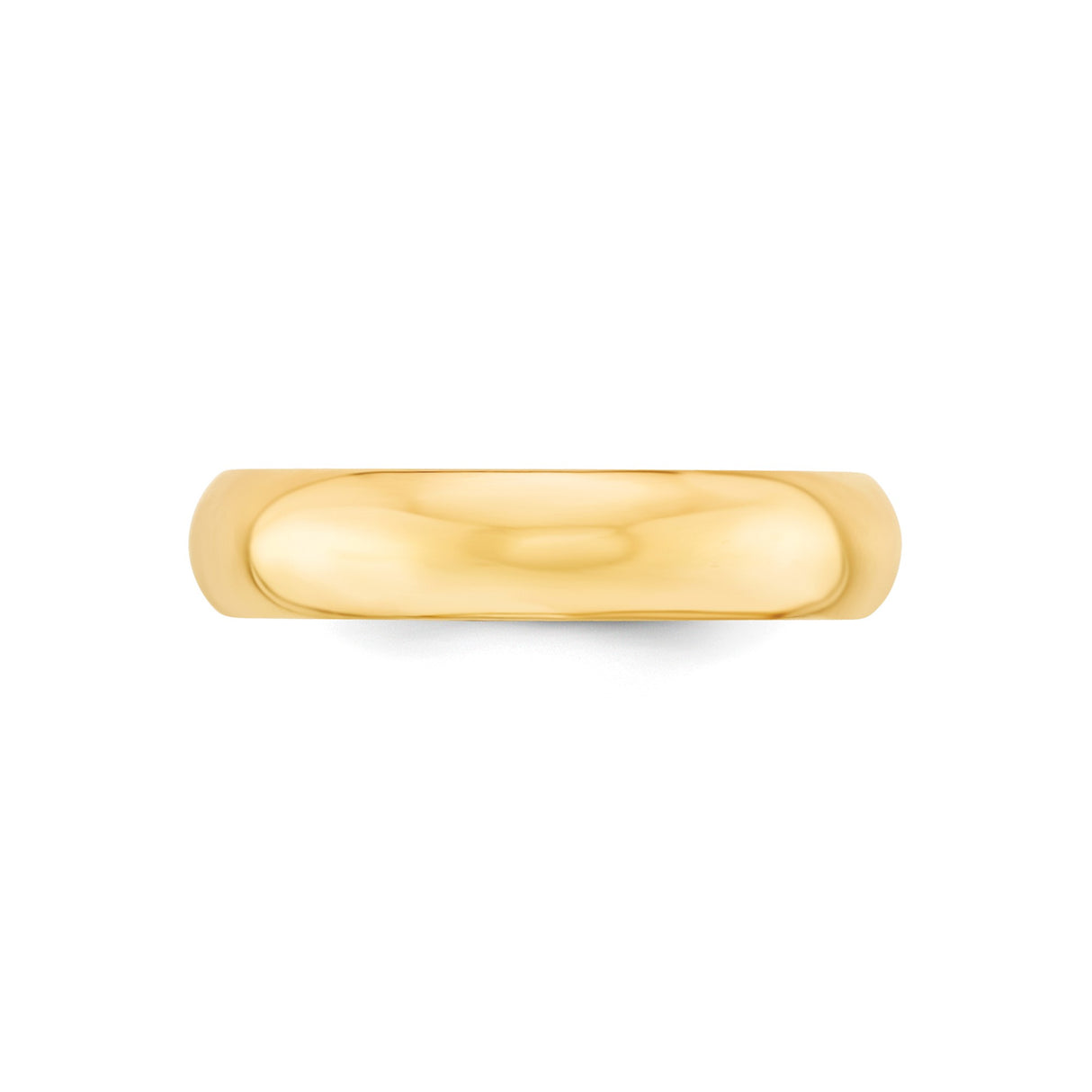 10k Yellow Gold Comfort Fit, Lightweight wedding band ring detail view