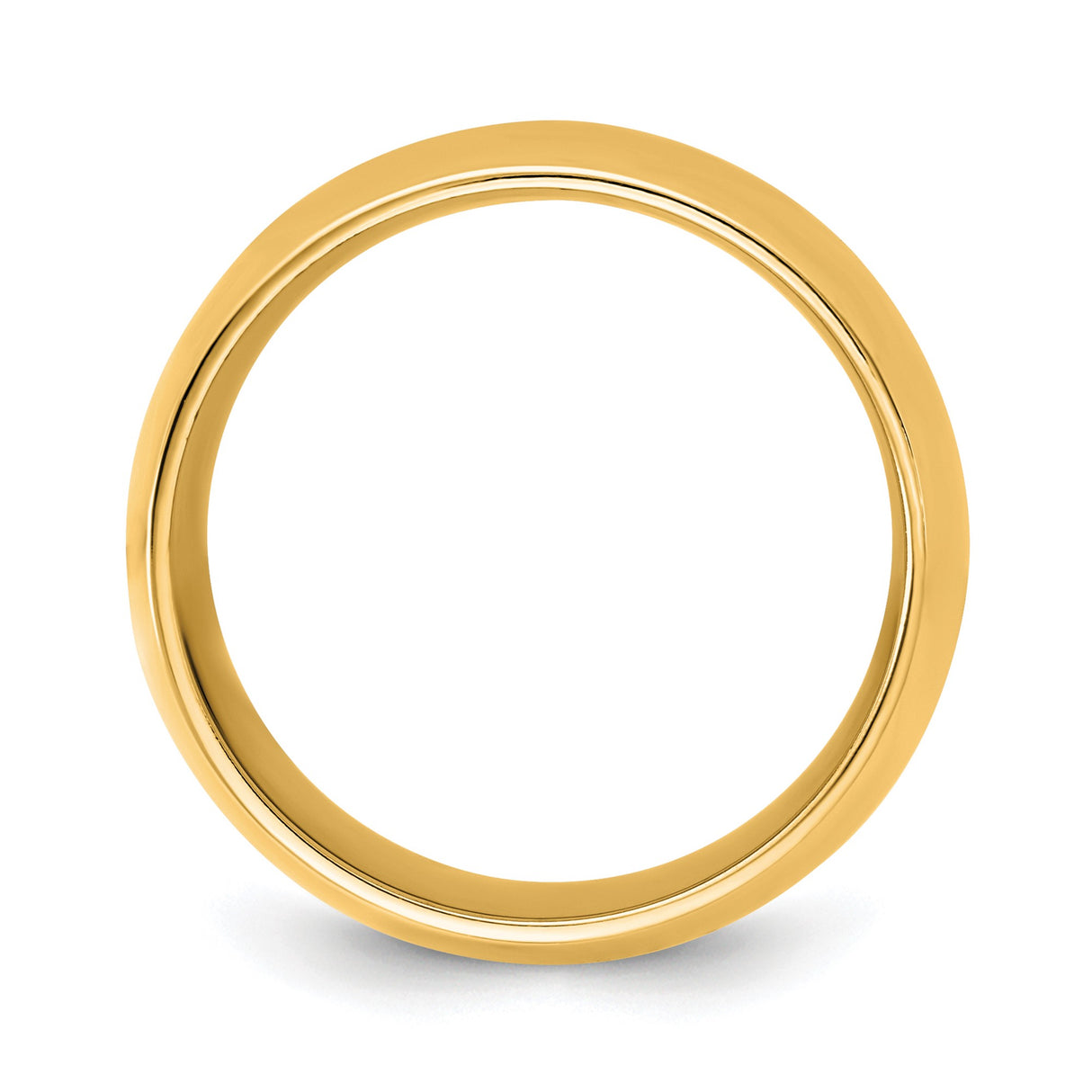 14k Yellow Gold Comfort Fit wedding band ring alternate angle