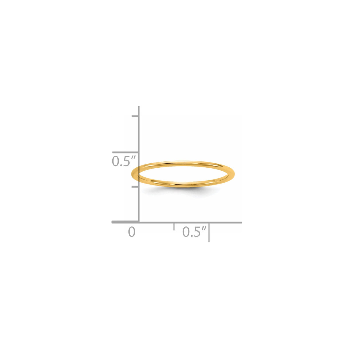 14k Yellow Gold Comfort Fit, Lightweight wedding band ring shown for scale